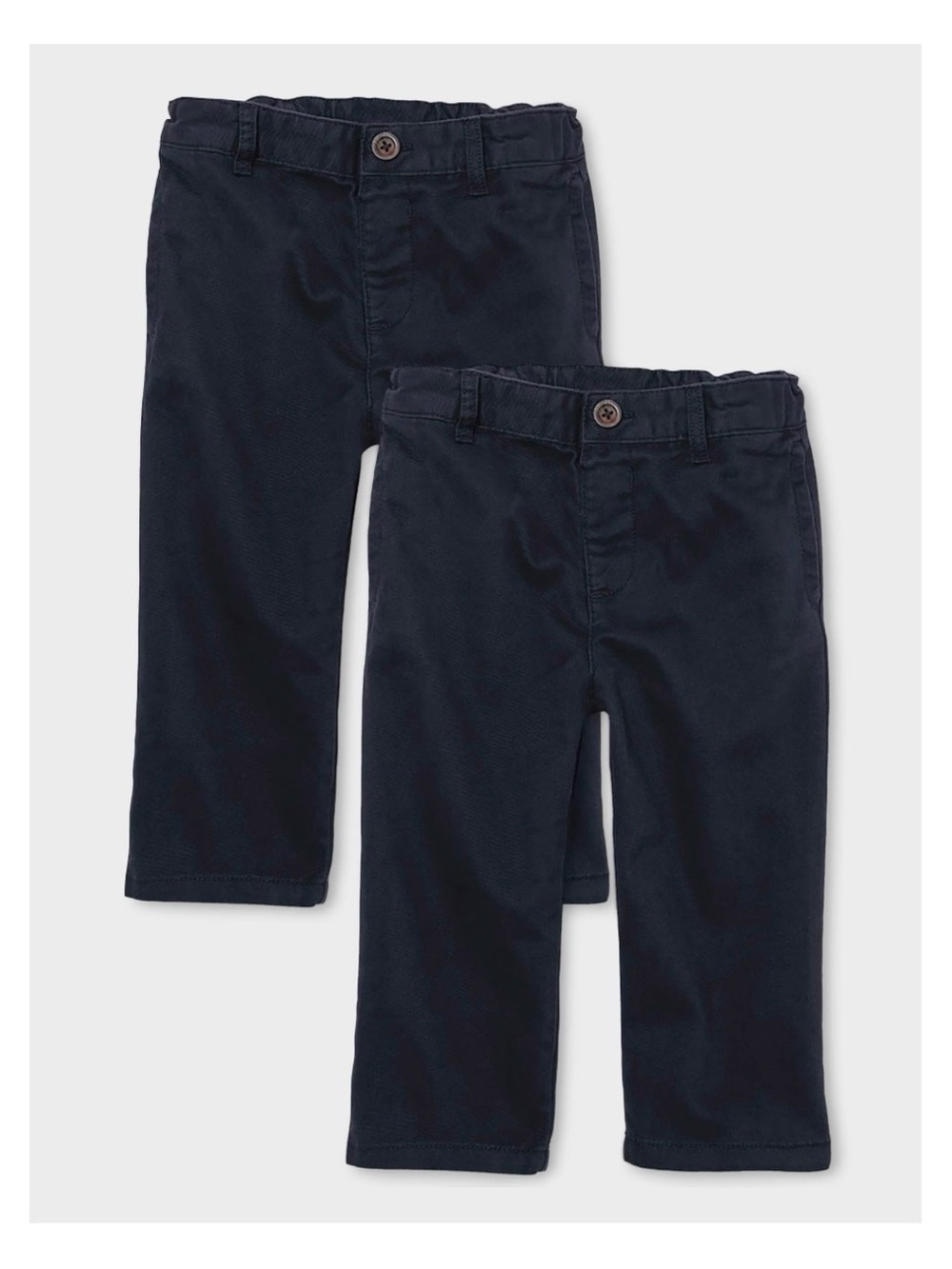 2 Pairs Children's Place Toddler Boys Stretch Straight Chino Pants - Navy - 4T